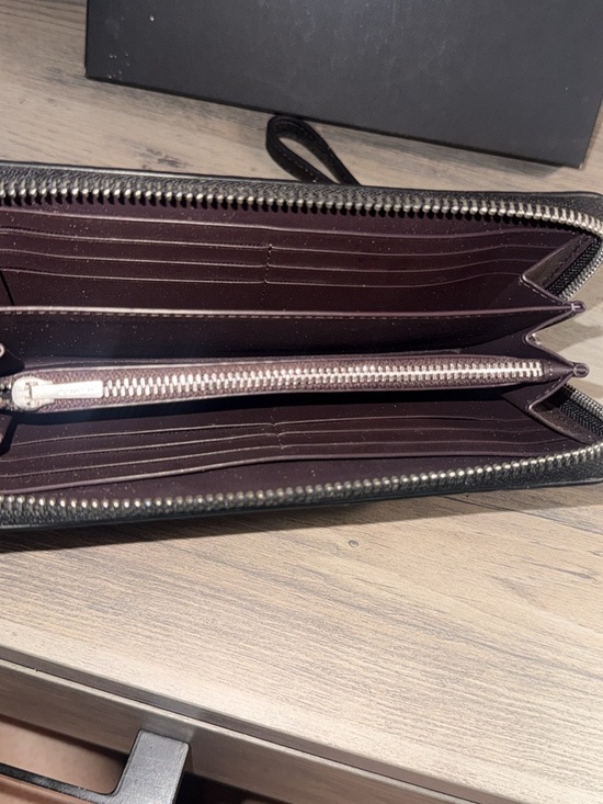 Coach Signature Zip Around Wristlet Wallet - Black/Brown - Picture 7 of 10